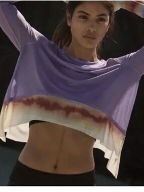 NWT Free People Active Tempo Long Sleeve Ombré Lightweight Top